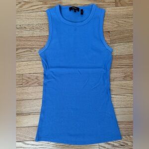 Theory Fitted Tank in Ribbed Modal Cotton
